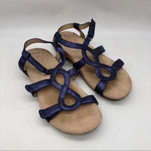 Vionic Blue Metallic Sandals